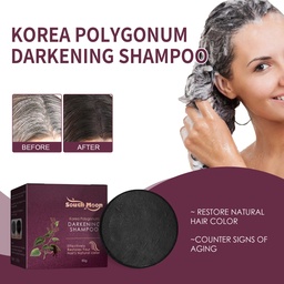 South Moon Korea Polygonum Darkening Shampoo, Brightening Restores Natural Hair Color Black Hair Strong Nourishing Hair Root Care