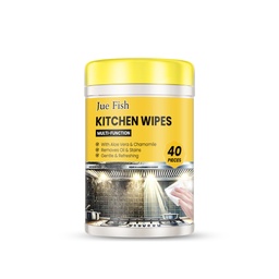 Jue-Fish Kitchen Wipes, Countertop Stovetop Oven Multi-Purpose Household Heavy Oil Cleaning Wipes
