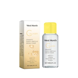 West&Month Collagen Toner, Daily Moisturizing And Refreshing Facial Treatment Essence Water