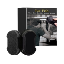 Jue-Fish Nano Coat One Way Mirror Sponge, Car Windshield Bathroom Office Floor-To-Ceiling Window Glass Nanosponge Wipe