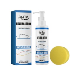 Jue-Fish White Shoe Cleaner, Clean Shoes Decontamination And Whitening No Washing, That Is, White Foam Shoes