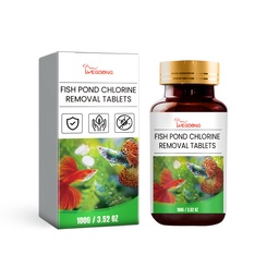 Yegbong Fish Pond Chlorine Removal Tablets, Aquarium Fish Tank Cleaning Decontamination Algae Removal Water Quality Clarifying Water Effervescent Tablets