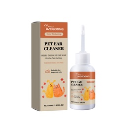 Yegbong Pet Ear Cleaner, Relieve Pet Cats And Dogs Ear Discomfort Clean Ear Mites Ear Wax Remove Odor