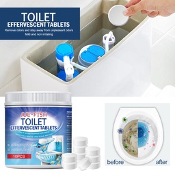 Jue-Fish Toilet Effervescent Tablet, Toilet Clean Urine Stains Dirt Toilet Deodorization Remove Odor Effervescent Tablet