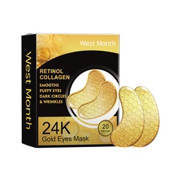 West&Month Golden Eye Mask, Firming Skin Around The Eye Repair Hydrating Elastic Moisturizing Soft Eye Mask