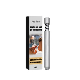 Jue Fish Handy Dip And Go Metal Pipe, Men's Mini Creative Portable Straight Pipe Smoker