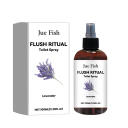 Jue Fish Flush Ritual Toilet Spray, Indoor Odor Removal Lavender Fragrance Fresh Air Lasting Fragrance