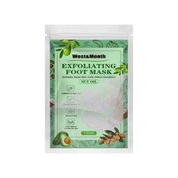 West&Month Nut Oil Foot Mask, Niacinamide Foot Mask Exfoliates Dead Skin Moisturizing And Repairing Foot Mask