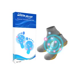 South Moon Pulse Grid Tourmaline Ionic Sock, Sports Foot Care Breathable Soft Comfortable Non-slip Elastic Socks