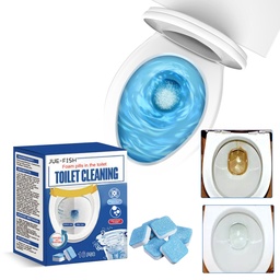 Jue-Fish Toilet Effervescent Tablet, Toilet Decontamination Cleaning Urine Stains Deodorant Keep Fragrant Clean Toilet Effervescent Tablet