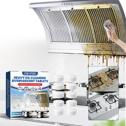 Jue-Fish Kitchen Cleaning Effervescent Tablet, Kitchen Range Hood Stove Heavy Oil Dirt Stains Clean Effervescent Tablet