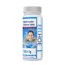 EELHOE Pool Effervescent Chlorine Tablets, Water Quality Cleaner Remove Algae And Green Water Decontamination Effervescent Tablets