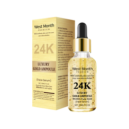 West&Month 24k Gold Skin Care Essence, Hyaluronic Acid Essence Gently Nourishes And Moisturizes Facial Skin