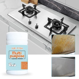 Jue-Fish Multi-Purpose Cleaning Powder, Kitchen Range Hood Cooktop Cleaning Oil Stains Rust Cleaning Decontaminant Powder