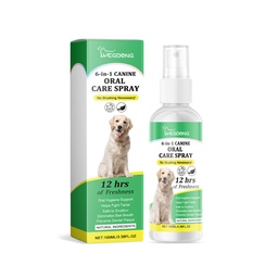 Yegbong Pet Oral Spray, Dog Care To Clean Pet Oral Odor Yellow Teeth Convenient Care