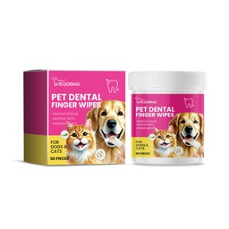 Yegbong Pet Tooth Cleaning Finger Wipes, Cat And Dog Teeth Gum Tartar Cleaning Products