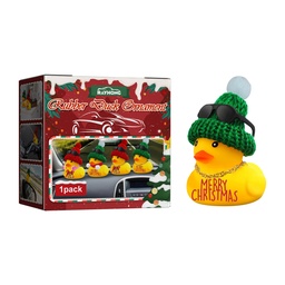 Rayhong Rubber Duck Ornament, Car Dashboard Decoration Sunglasses Necklace Duck Ornament