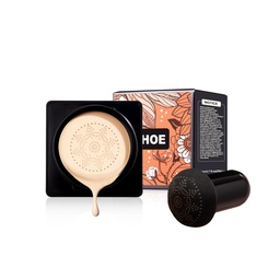EELHOE Magic Mat Powder Puff, Invisible Pore Ivory White Natural Color With Mushroom Air Cushion On Makeup Base