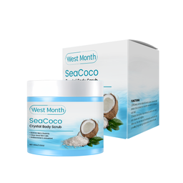West&Month Exfoliating Body Scrub, Clear All Over The Body Soft Exfoliating Crystal Scrub