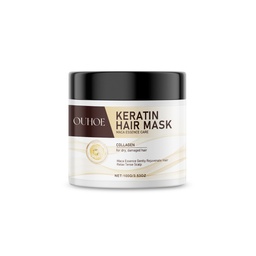OUHOE Keratin Hair Mask, Soft Moist Scalp Deep Nourishing Repair Dye Hot Dry Damaged Bifurcation