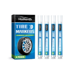 Homonth White Tire Paint Pen Car Tire Paint Pen Does Not Fade Color Creative Diy Oil Pen