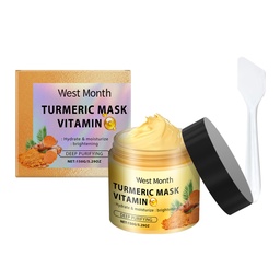 West&Month Vitamin C Turmeric Mud Mask Facial Cleansing, Hydrating, Moisturizing And Firming Skin Smear Vitamin C Mud Mask