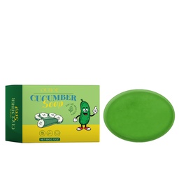 OUHOE  Cucumber Cleansing Soap, Deep Cleaning Face Bath Care Skin Refreshing Oil Control Multi-Purpose Soap