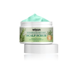 Wiyun Rosemary Scalp Scrub, A Gentle Scalp Treatment That Cleanses Exfoliates, Nourishes, Softens And Strengthens Hair