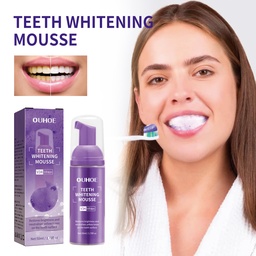 OUHOE Teeth Whitening Mousse Toothpaste, Mouth Cleaning Remove Dirt Yellow Teeth Care Fresh Breath Whitening Teeth Toothpaste