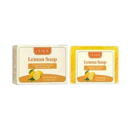 OUHOE  Pure Lemon Soap Lemon Soap Vc Oil Removing Refreshing Cleansing Body Cleansing Bath Soap