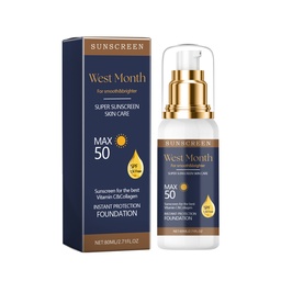 West&Month Whitening Protective Cream, Moisturizing Mild Refreshing Non-Greasy UV Protection Cream