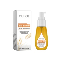 OUHOE Rice Wash Water Hair Care Oil Repair Hair End Moisturizing Hair Natural Fluffy, Smooth And Glossy Hair Care Essential Oil