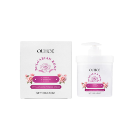 OUHOE  Rose Firming Moisturizer, Moisturizing And Brightening Repair Cream For Facial Skin With Light Lines