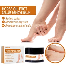 OUHOE Horse Oil Foot Care Cream, Repair Heel Peeling Anti-Cracking Moisturizing Foot Care Cream