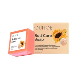 OUHOE  Papaya Butt Care Soap, Firm Buttocks Moisturizing Extract Hand Soap Gentle Care Body Skin