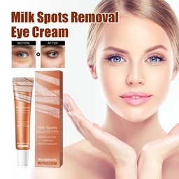 West&Month Milk Spots Removal Eye Cream, Repair Chestnut Swelling Fat Granules Desalination Eye Fine Lines Moisturizing Cream