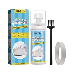 Jue-Fish Shoes Whitening Cleansing Gel, Free Water To Remove Oxide Restore Yellow Stain Remover Small White Shoe Cleaner