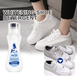 Jue-Fish Small White Shoe Cleaner, Sneakers Clean Stains Brightening White Portable Rinse-free Whitening Agent