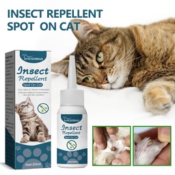 Yegbong Pet Anti-Flea Tick Agent, External Deworming Skin Cleaning Tick Drops For Cats And Dogs