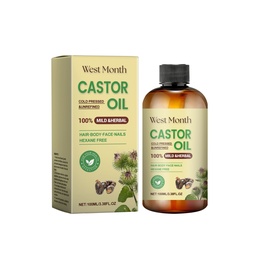 West&Month Hair Care Castor Oil, Nourishing Hair, Eyelashes And Eyebrows Multi-In-One Care Oil