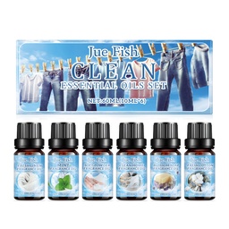 Jue-Fish Cleansing Essential Oil Set, Fresh Natural Humidifier Essential Oil Lasting Essential Oil Perfume Oil