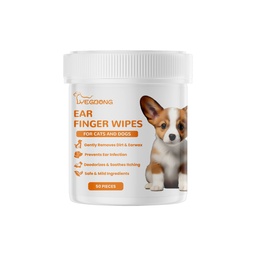 Yegbong Ear Finger Wipes, Relieve Ear Itching Of Cats And Dogs Clean Ear Mites Ear Wax Ear Odor