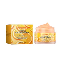 West&Month Orange Lip Scrub, 2 In 1 Lip Balm For Gentle Moisturizing And Exfoliating Dead Skin